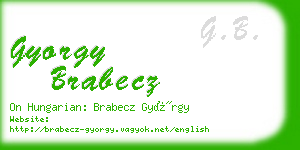 gyorgy brabecz business card